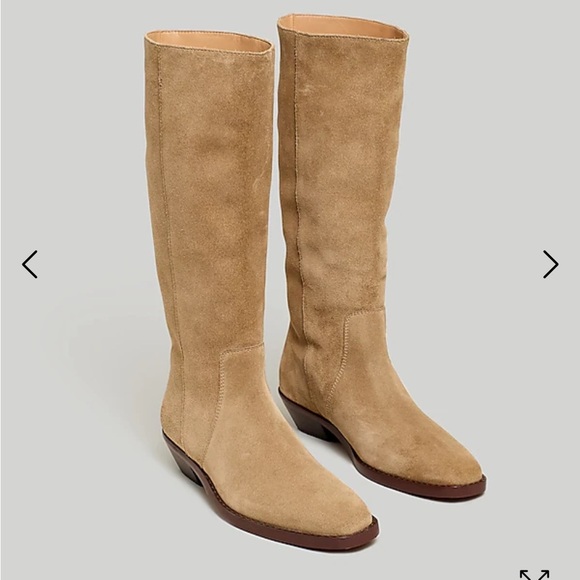 Madewell Suede Tan The Antoine Tall Boot - Picture 1 of 11